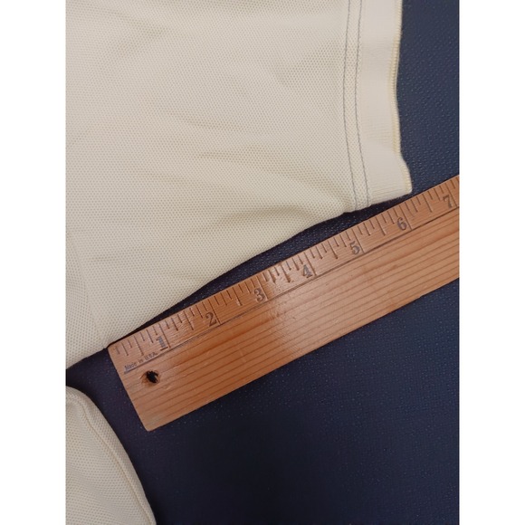 Tommy Bahama Men's Cotton Polo Shirt Large Pale Yellow Short Sleeve Marlin - Picture 7 of 11